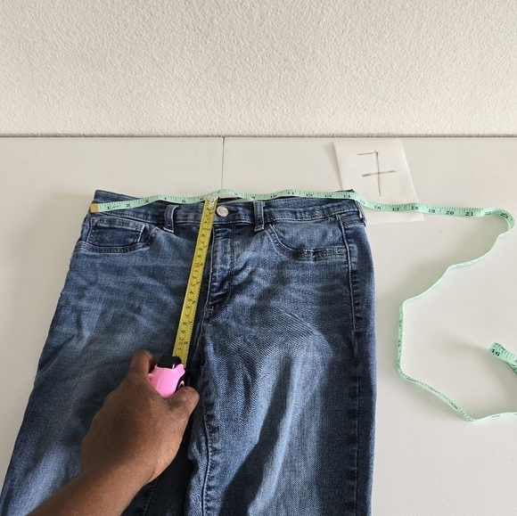 Gap Women Leggings Jeans size Blue Mid Rise Skinny Light Wash 30×24 - Picture 8 of 10